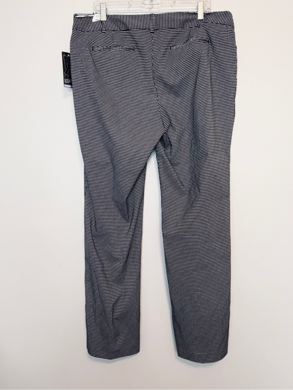 George Black and White Micro-Check Stretch Pants - Picture 2 of 5